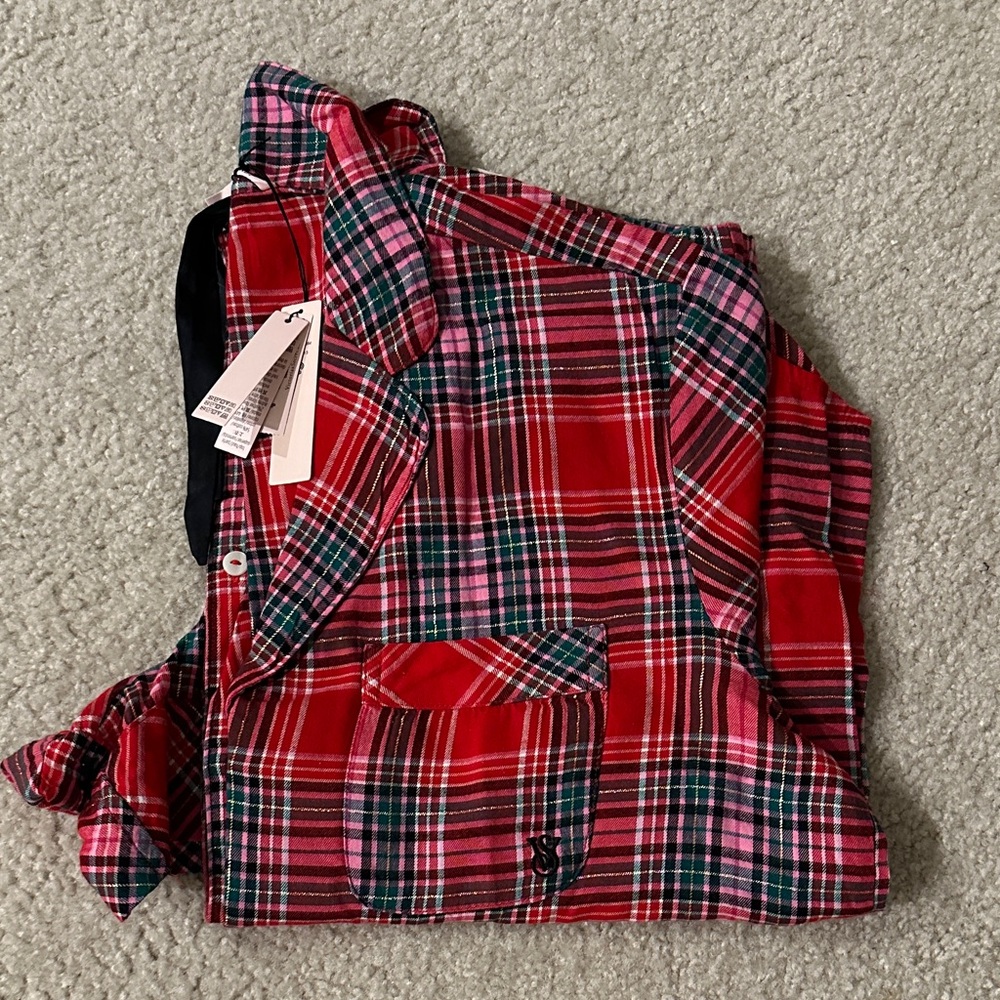 VS Red and Plaid Pajama Set